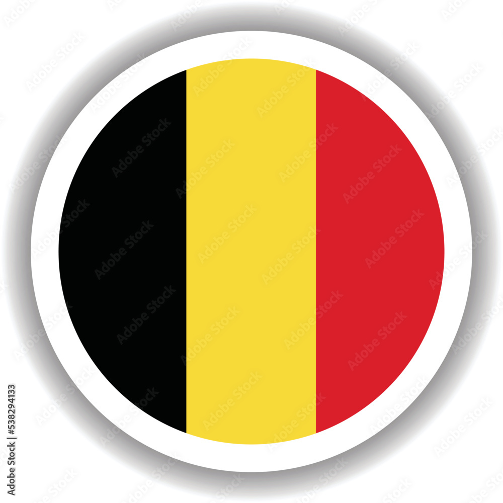 Belgium Flag Round Shape Vector Belgium Flag Round Shape Vector