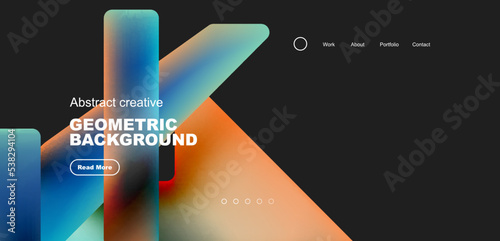 Fluid triangles minimal abstract background. Techno or business concept, pattern for wallpaper, banner, background, landing page