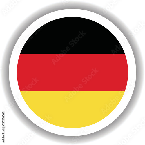 Germany Flag Round Shape Vector