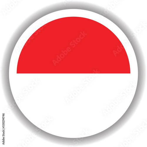 Free Download Indonesia Flag Round Shape Vector - GFXLoad