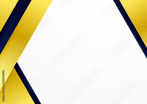 Modern blue and gold abstract background for business presentation design template