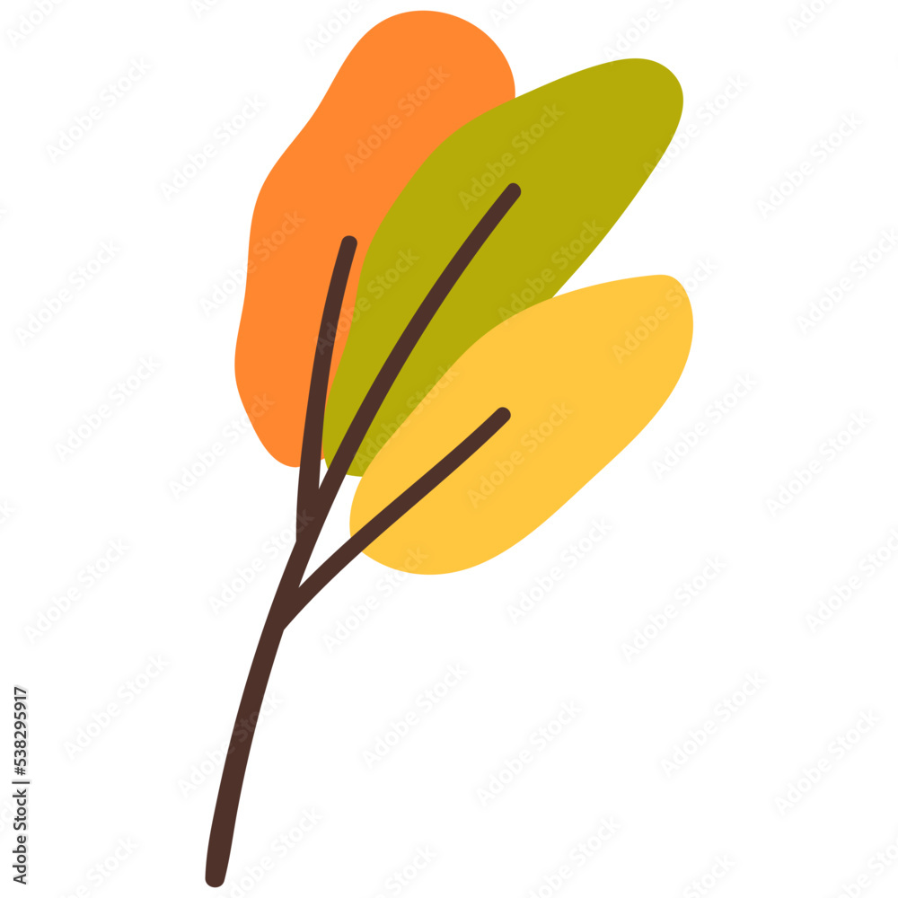 Hand drawn Autumn Branch, Plant, Leaf, Flower and Floral Elements Hand drawn Autumn Branch, Plant, Leaf, Flower and Floral Elements