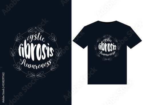Cystic Fibrosis Awareness illustrations for print-ready T-Shirts design