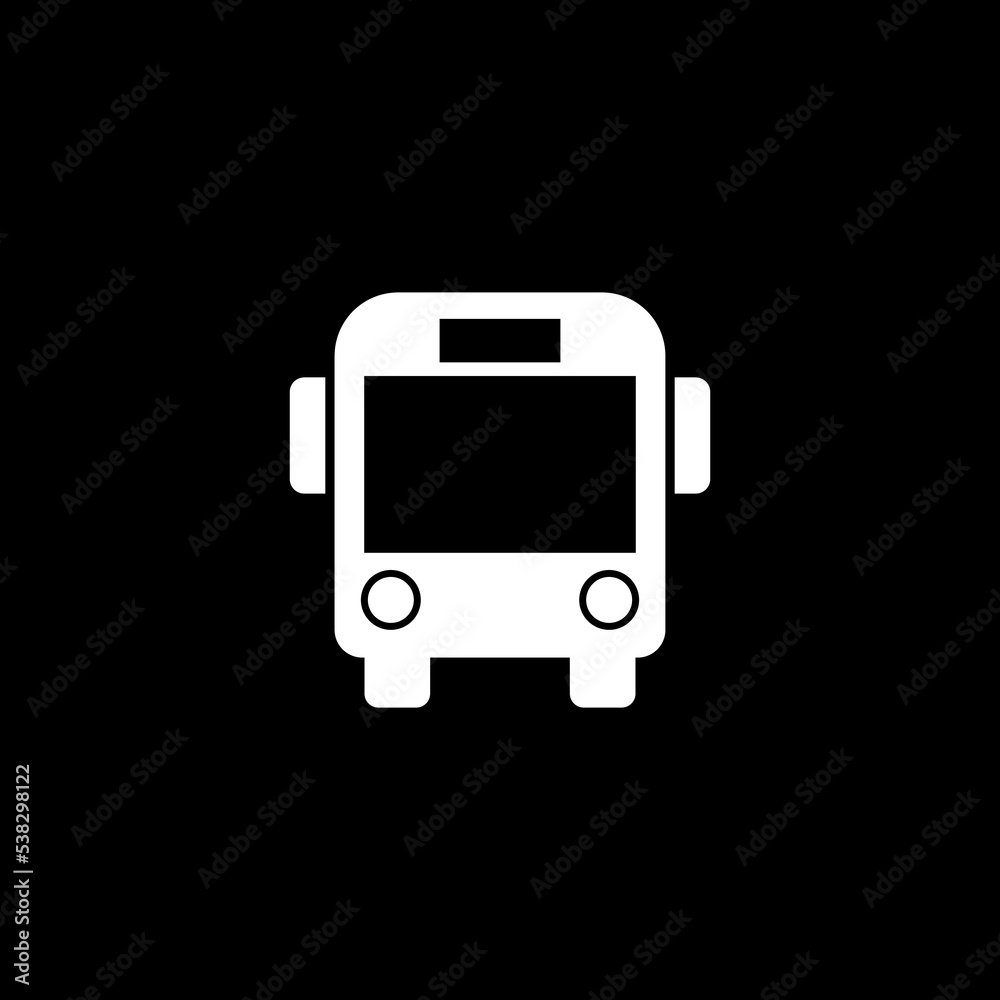Bus icon isolated on dark background Bus icon isolated on dark background