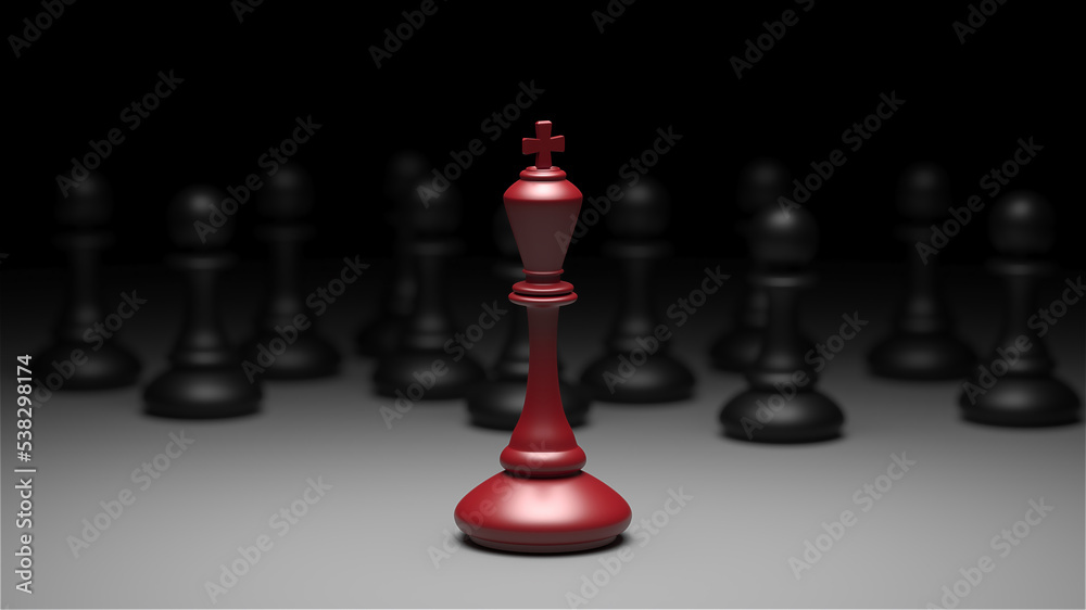 Chess king. Leader success concept. Business leader concept