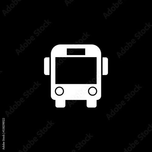 Bus icon isolated on dark background