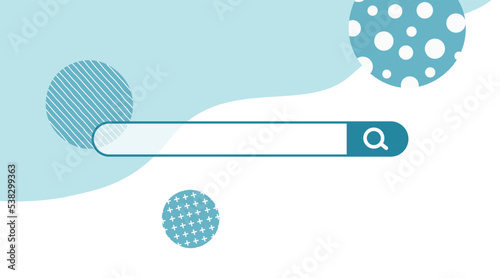 丸い背景のあるかわいい検索バー