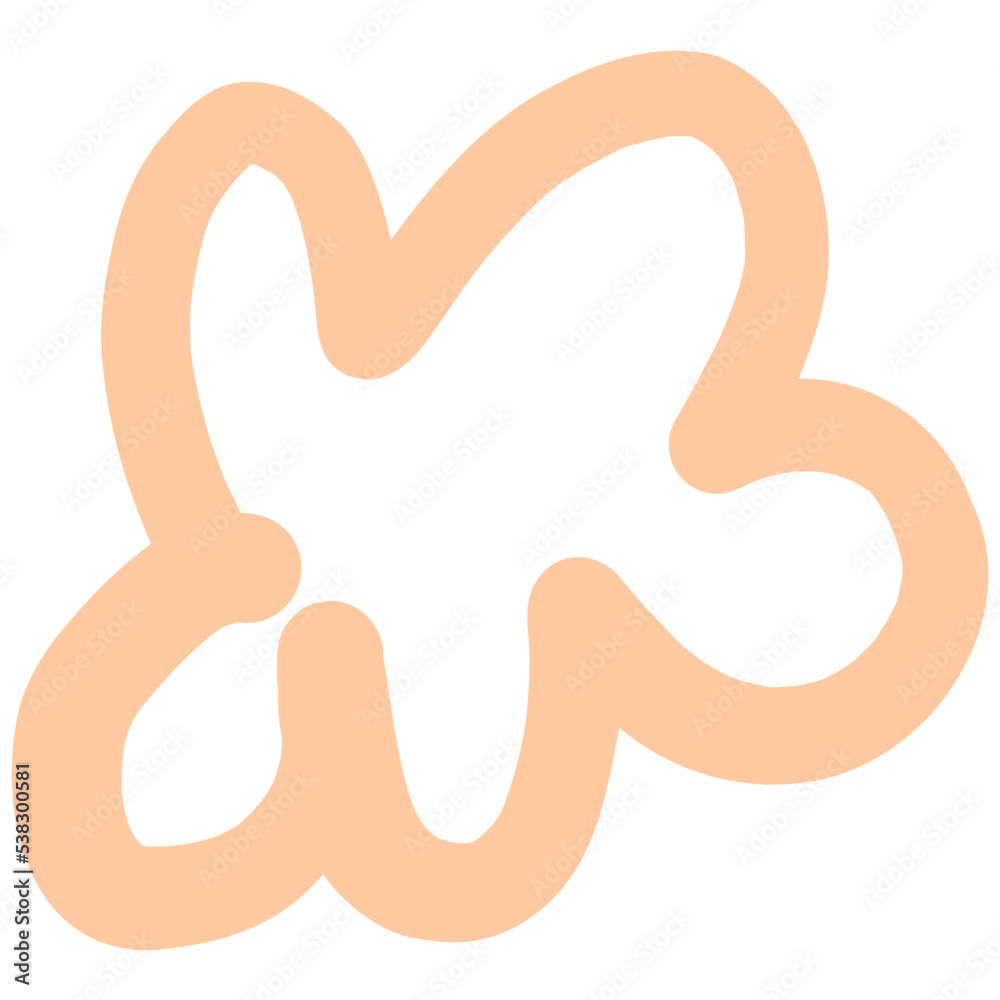 Hand drawn cute pastel abstract doodle line Hand drawn cute pastel abstract doodle line