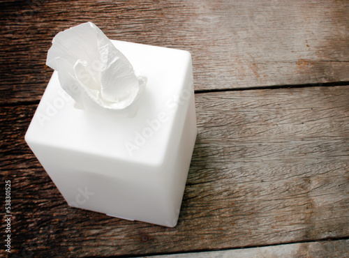 White box with napkins