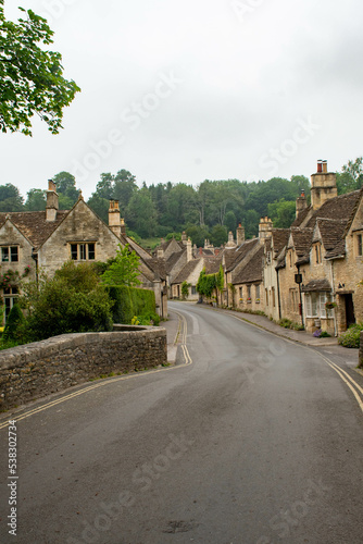 English village street with cottages