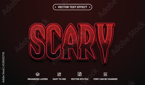 Scary Editable Vector Text Effect.
