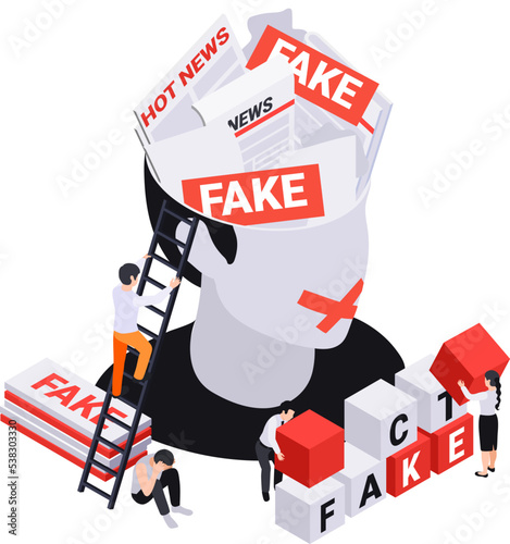 Fake News Head Composition