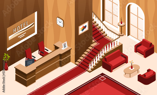Luxury Hotel Lobby Composition