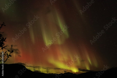 Beautiful northen lights in lapland