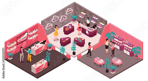 Isometric Cosmetics Store