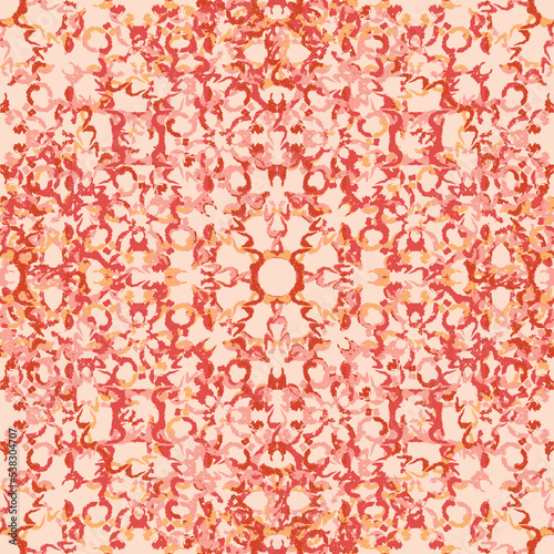 Seamless fractal pattern in vector format for printed fabrics or any other purposes. Every object is grouped base on color so the pattern is editable, tileable and easy to use.