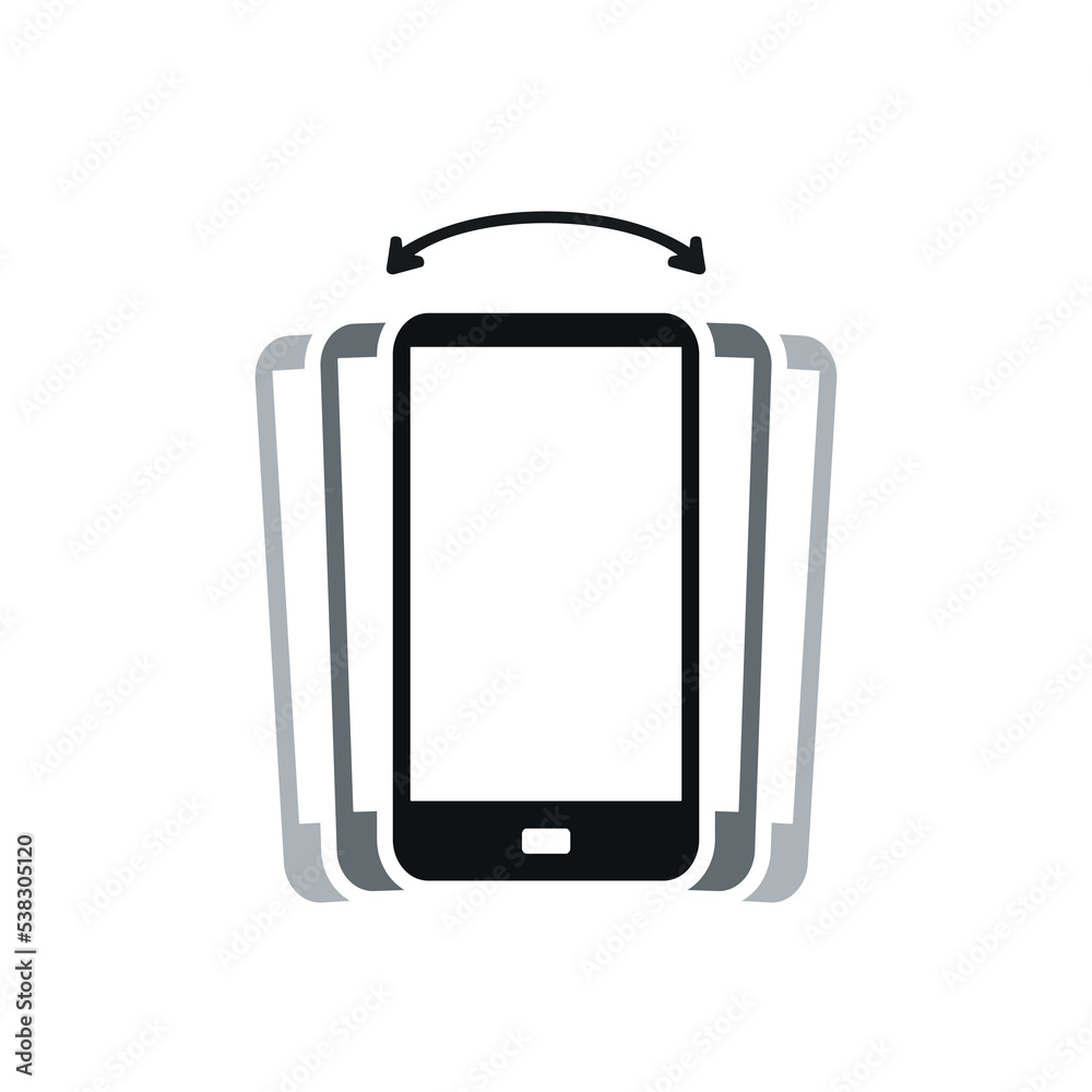 Phone shaking. Smartphone vibration icon. Illustration vector