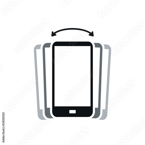 Phone shaking. Smartphone vibration icon. Illustration vector