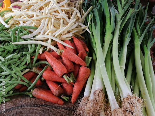 fresh vegetables on the market