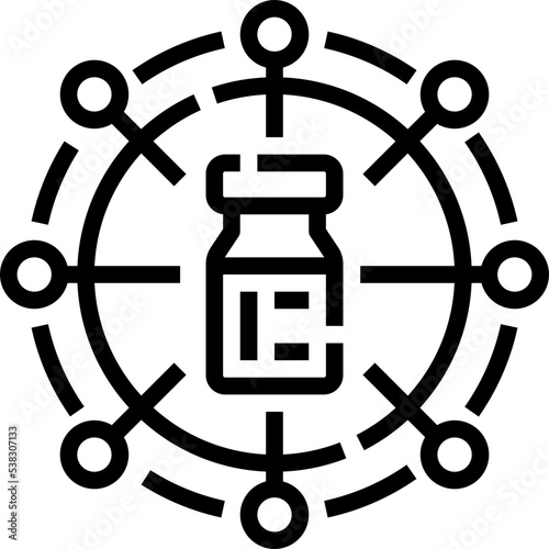 Distribute vaccines icon symbol element