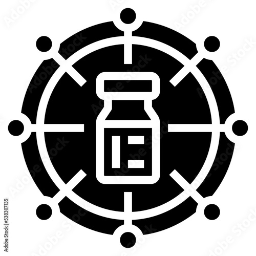 Distribute vaccines icon symbol element