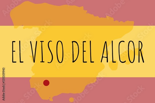 El Viso del Alcor: Illustration mit dem Namen der spanischen Stadt El Viso del Alcor photo