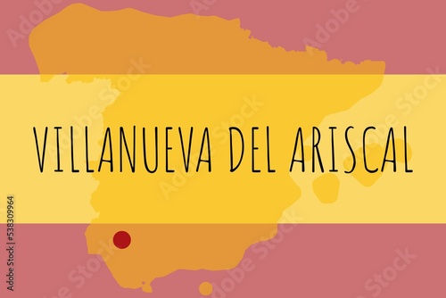 Villanueva del Ariscal: Illustration mit dem Namen der spanischen Stadt Villanueva del Ariscal photo