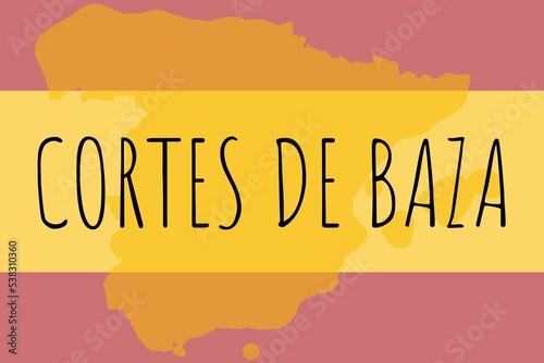 Cortes de Baza: Illustration mit dem Namen der spanischen Stadt Cortes de Baza