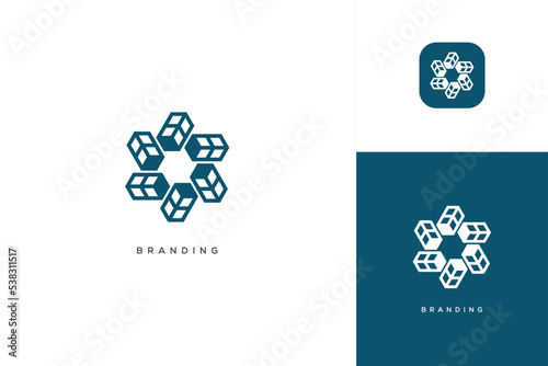 Abstract Finance Marketing Trading Networking Vector Logo
