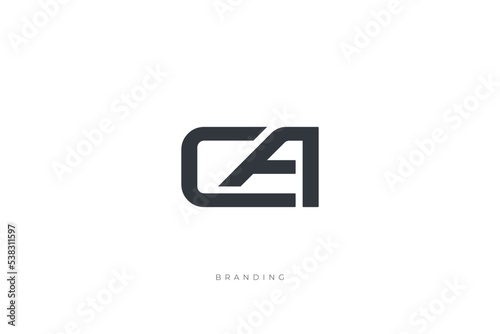 C Letter CA Monogram Vector Logo Letter Combination Lettermark
