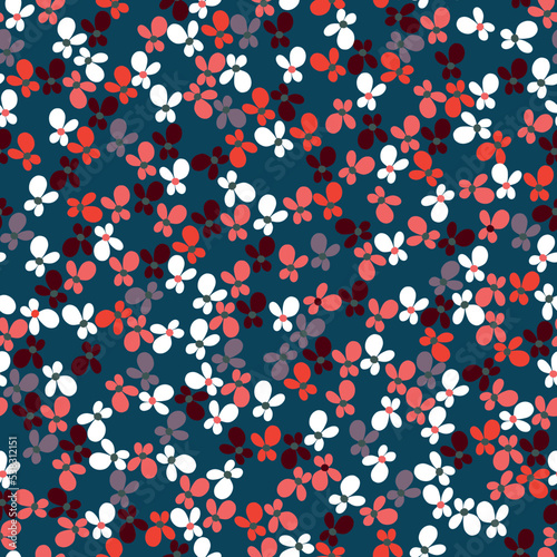 Beautiful floral pattern in small abstract flowers. Floral seamless background. Vintage template for fashion prints.