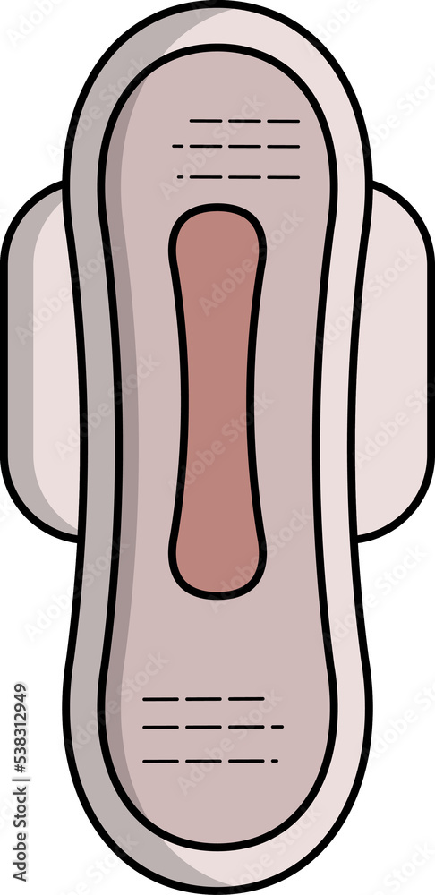 Feminine hygiene product, menstruation pad flat icon Feminine hygiene product, menstruation pad flat icon