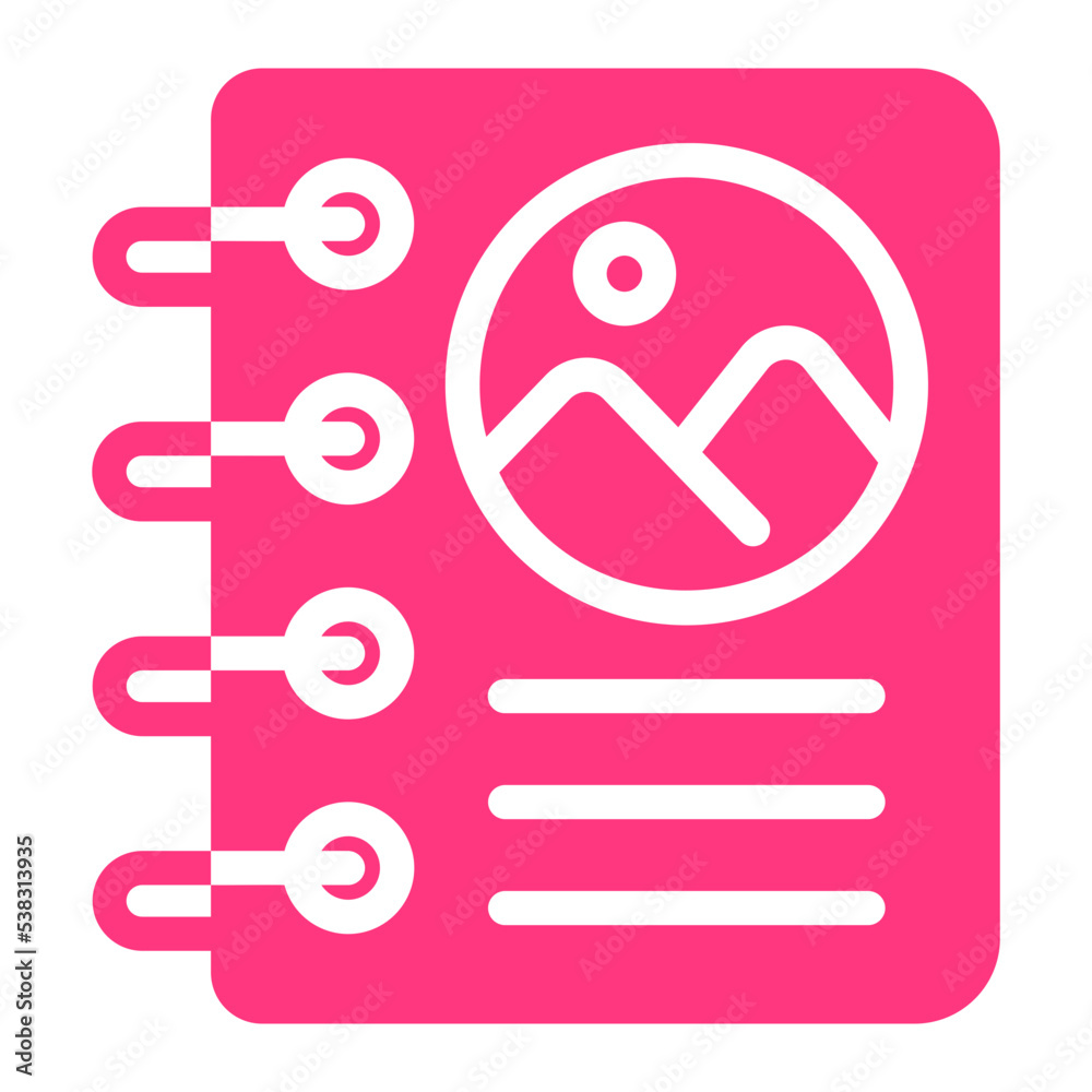 Naklejka premium photo album gradient icon