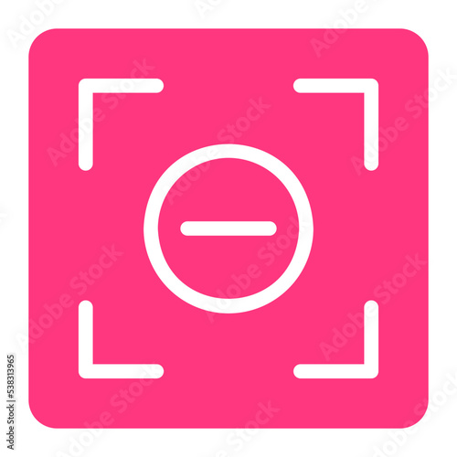 zoom out gradient icon