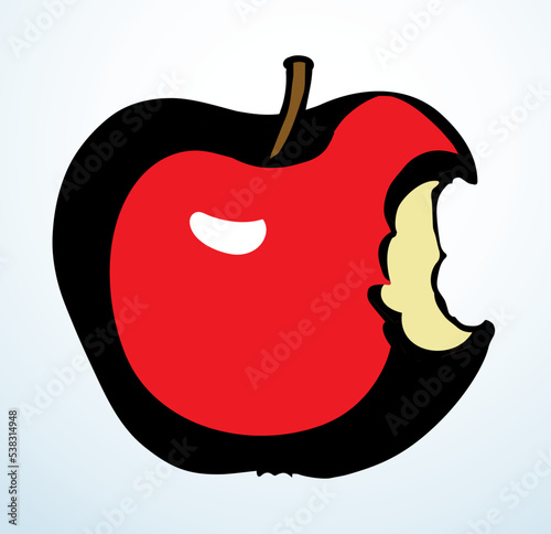 Stub from Apple. Vector drawing