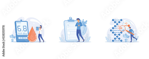 business promotion, real estate business concept with houses, online conclusion of the transaction, set flat vector modern illustration