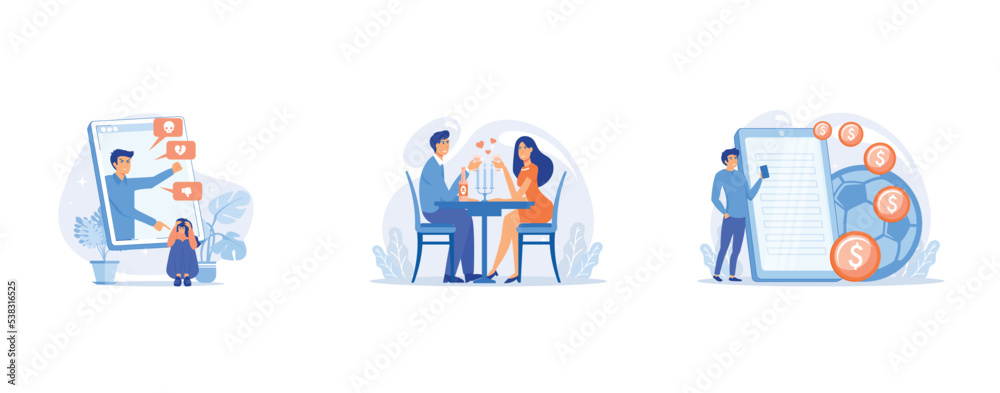 Fototapeta premium people connecting puzzle elements, Symbol of teamwork, cooperation, partnership, measurement of customer satisfaction and star rating, set flat vector modern illustration