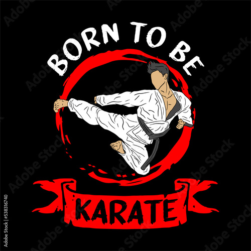 karate vector icon logo design