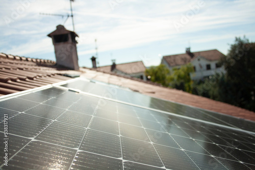 solar panels working at full capacity on a sunny day