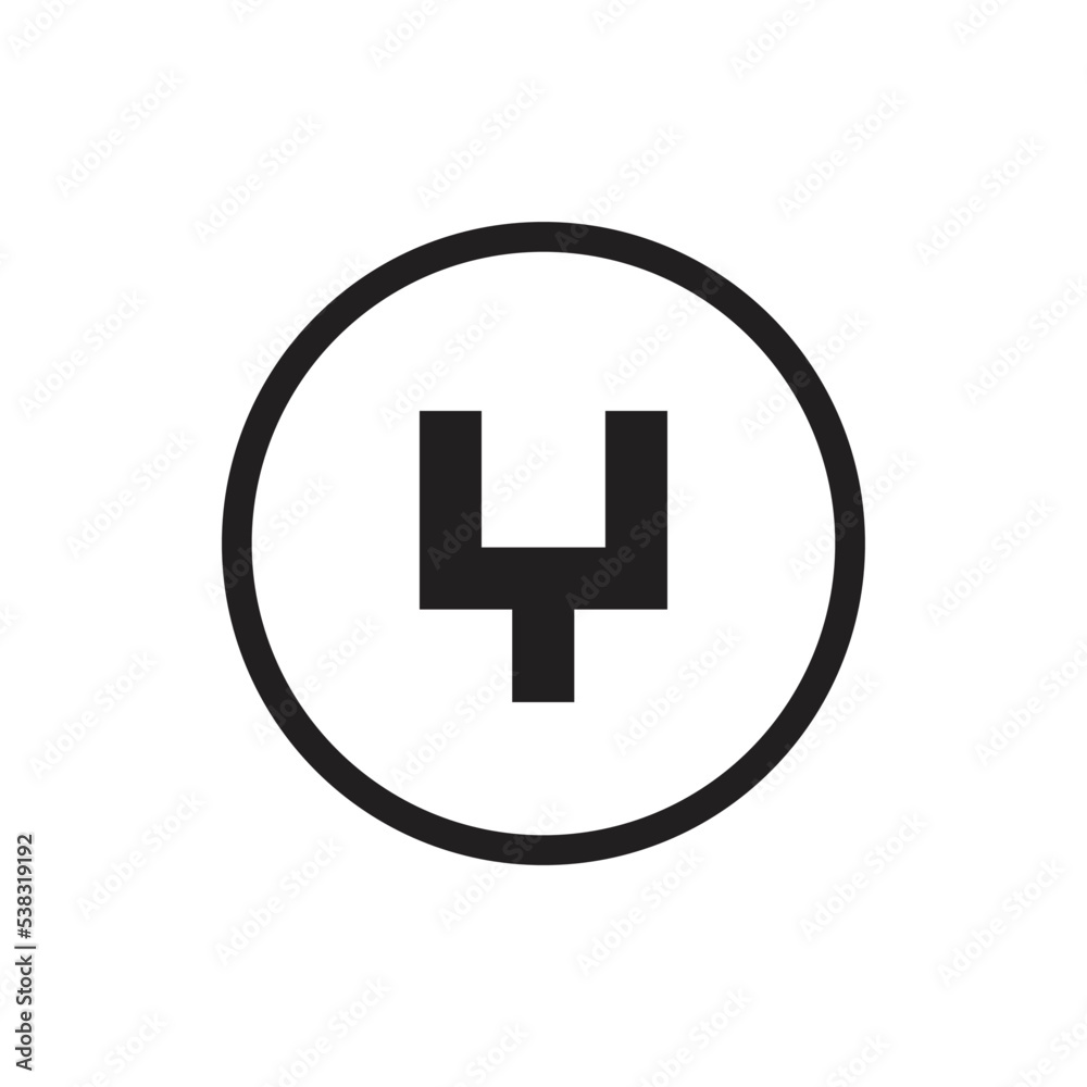 Initial Y logo design vector template, isolated on white background Initial Y logo design vector template, isolated on white background