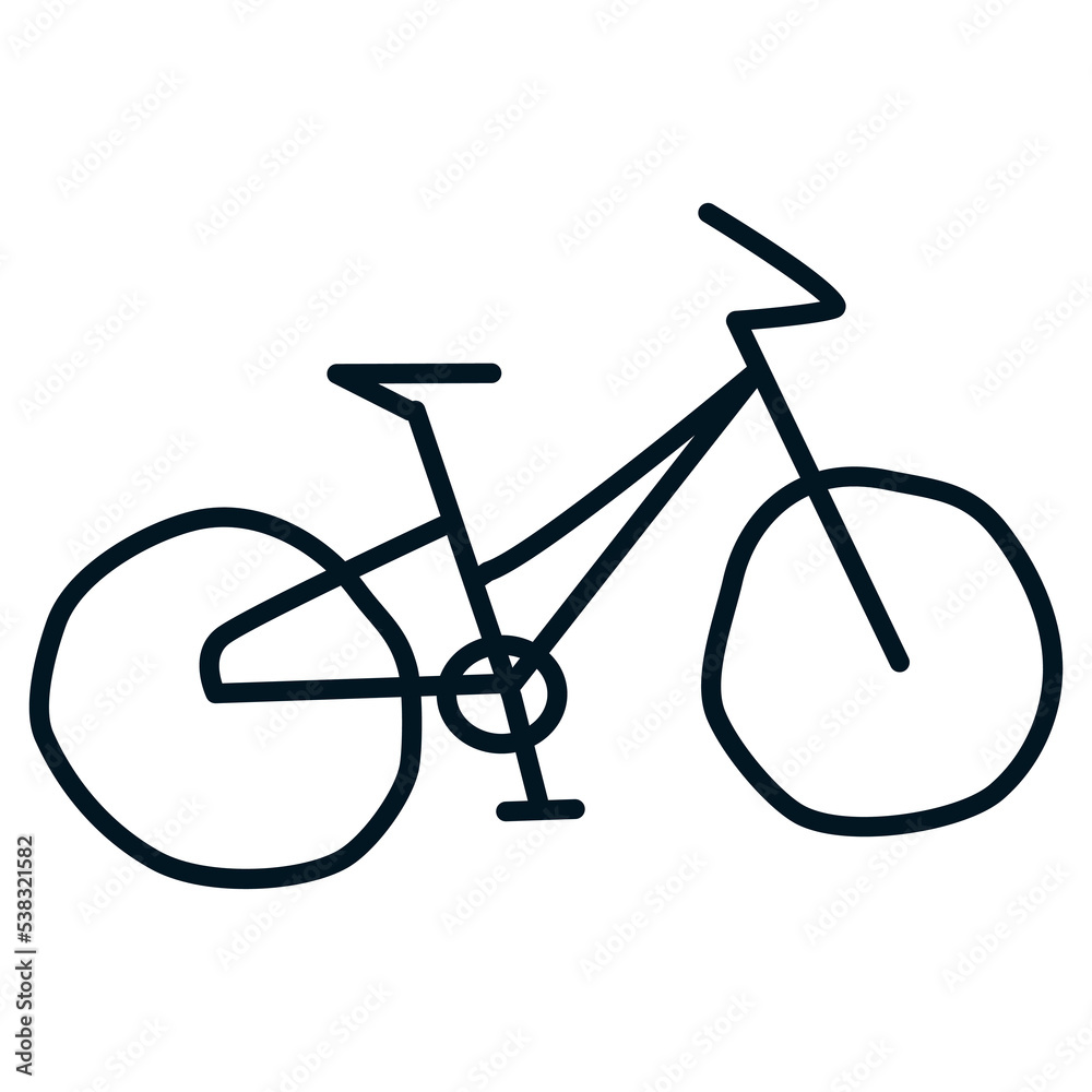 Doodle style bicycle. Vector illustration of hand-drawn Doodle style bicycle. Vector illustration of hand-drawn