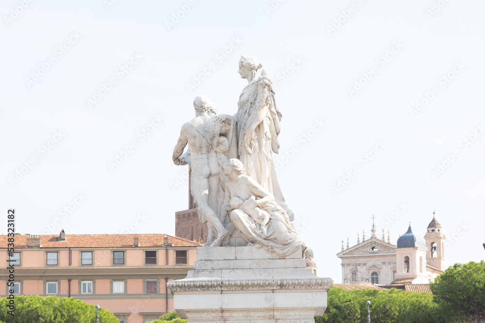 Altar of the Fatherland (Altare della Patria) known as the Monumento Nazionale a Vittorio Emanuele II or Il Vittoriano in Rome, Italy