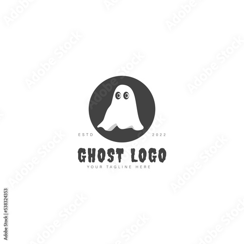 Ghost logo design icon illustration
