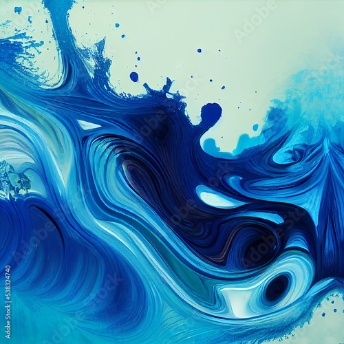 Abstract art background pouring colors to create a water wave-like pattern.