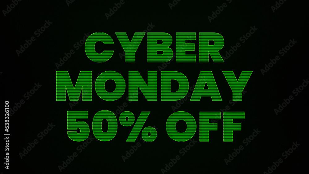 Naklejka premium Cyber Monday 50 Percent Off