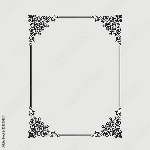 Frame, in the style of an ornament, Vector illustration eps 10, Art.