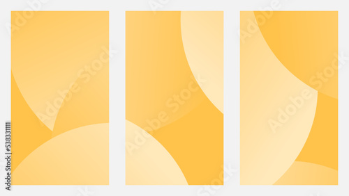 Minimal background design with a circle soft ornage gradient. Vector horizontal template for digital lux business banner, invitation, minimal voucher, gift certificate, and related about background