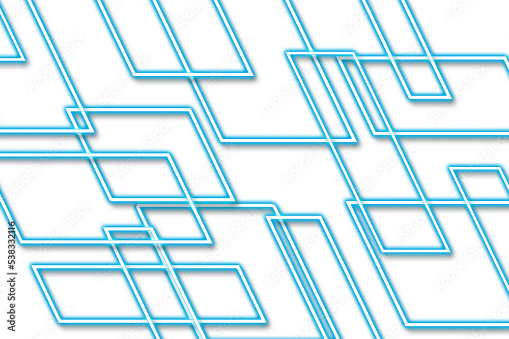 Abstract Shiny Rectangle blue shiny rectangle shapes. realistic isolated neon sign of frame for ...