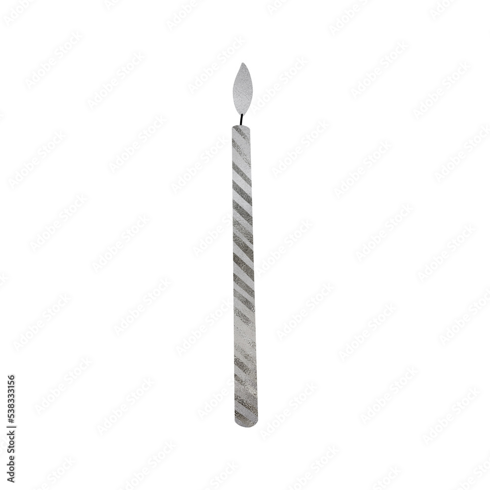Silver Metallic Candle Silver Metallic Candle