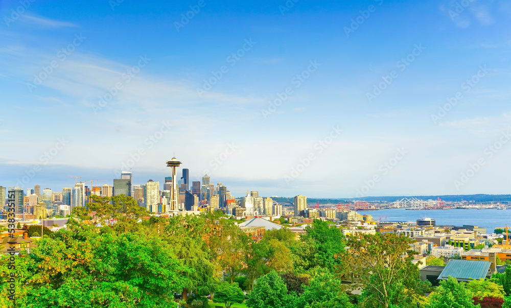 View of the skyline from the viewpoint at Kerry Park in Seattle.
